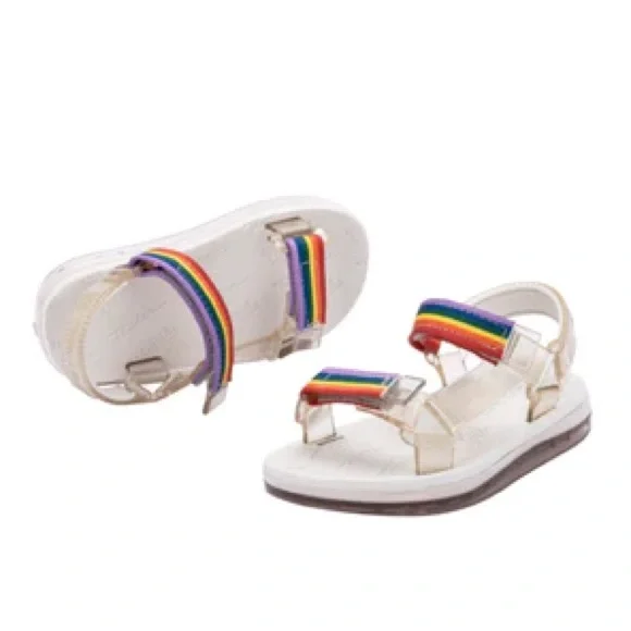 Mini Melissa Papete + Rider Beige / Rainbow - Picture 3 of 6